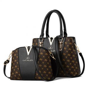 LXUS Luxury Leather Women Tote Handbag Set