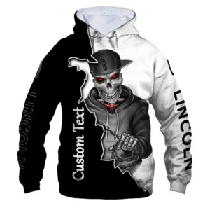 VS2 LCN Skull Custom Name Zipper,Hoodie, Baseball Jacket, Bomber Jacket, Fleece Jacket, Tshirt, Sweatshirt, Polo Shirt