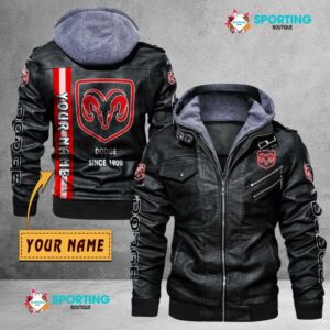 VS8 DDGE Custom Name Design Casual Winter Leather Jacket