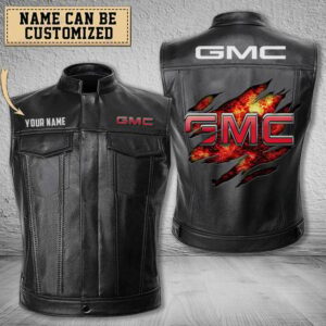 VS09 GMAC Custom Name Design Casual Vest Leather Jacket