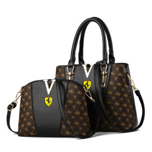 VS12 Ferarri Luxury Leather Women Tote Handbag Set