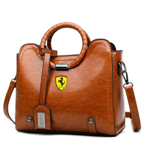 VS7 Ferarri Retro Style Designer Shoulder Leather Handbag