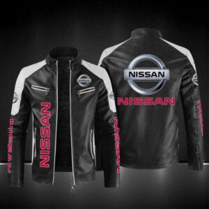 VS8 NSN Designed Contrast Leather Jacket